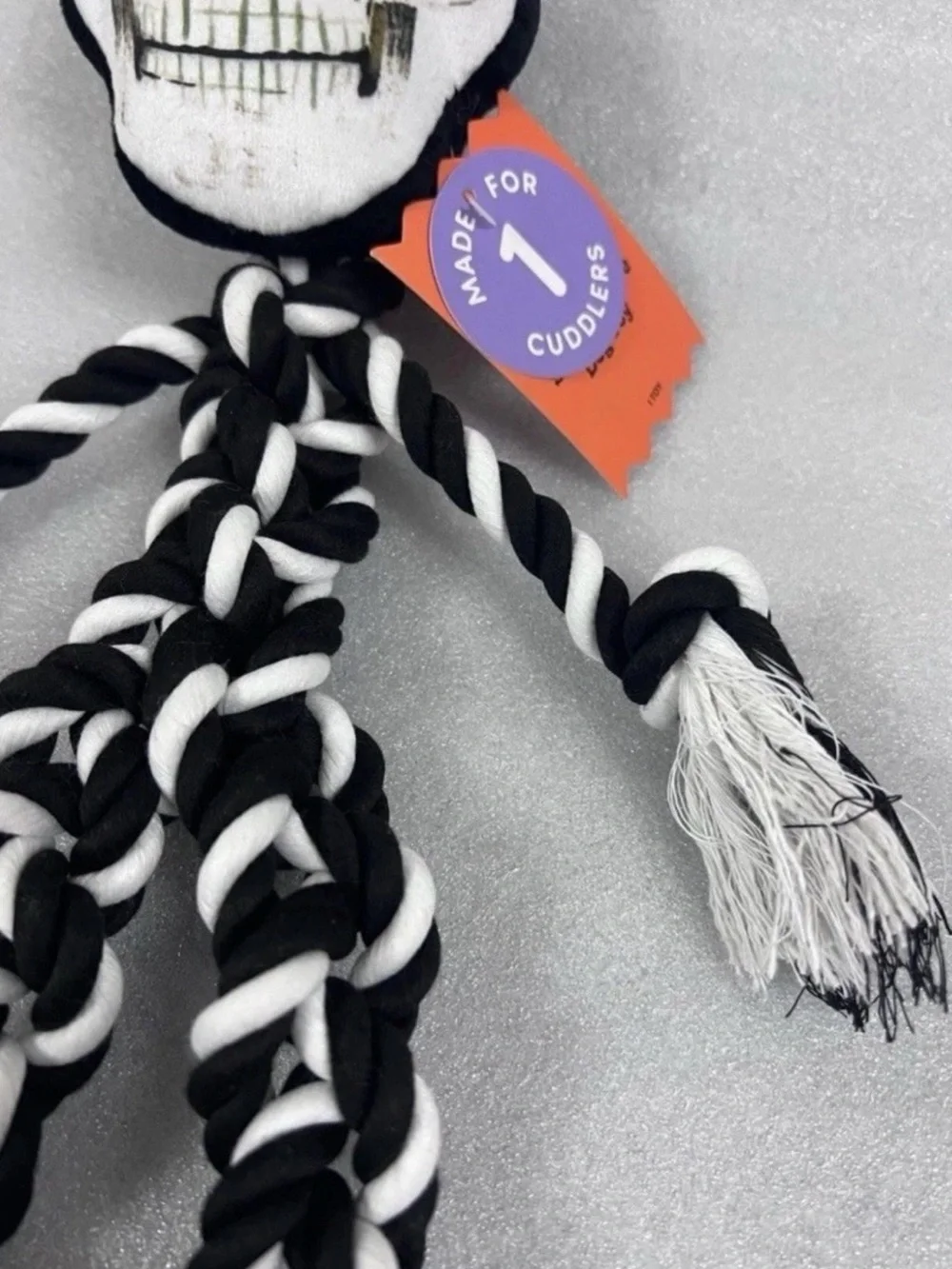 Halloween Skeleton Dog Rope Plush Toy 23” Boots & Barkley